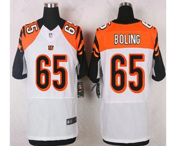 Cincinnati Bengals #65 Clint Boling White Road NFL Nike Elite Jersey