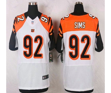 Cincinnati Bengals #92 Pat Sims White Road NFL Nike Elite Jersey