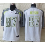 Nike Team Carter #87 Jordy Nelson 2015 Pro Bowl White Elite Jersey