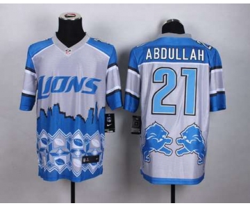 Men's Detroit Lions #21 Ameer Abdullah 2015 Nike Noble Fashion Elite Jersey