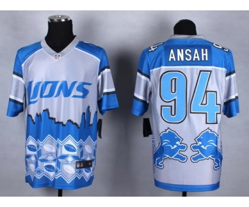 Nike Detroit Lions #94 Ezekiel Ansah 2015 Noble Fashion Elite Jersey
