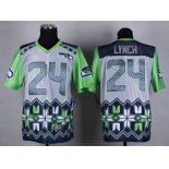 Nike Seattle Seahawks #24 Marshawn Lynch 2015 Noble Fashion Elite Jersey