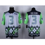 Nike Seattle Seahawks #3 Russell Wilson 2015 Noble Fashion Elite Jersey