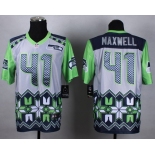 Nike Seattle Seahawks #41 Byron Maxwell 2015 Noble Fashion Elite Jersey