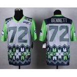 Nike Seattle Seahawks #72 Michael Bennett 2015 Noble Fashion Elite Jersey