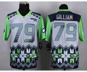 Nike Seattle Seahawks #79 Garry Gilliam 2015 Noble Fashion Elite Jersey