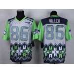 Nike Seattle Seahawks #86 Zach Miller 2015 Noble Fashion Elite Jersey