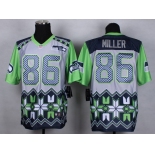 Nike Seattle Seahawks #86 Zach Miller 2015 Noble Fashion Elite Jersey