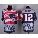 Nike New England Patriots #12 Tom Brady 2015 Noble Fashion Elite Jersey