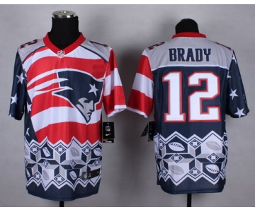Nike New England Patriots #12 Tom Brady 2015 Noble Fashion Elite Jersey