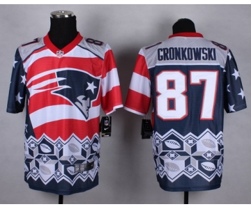 Nike New England Patriots #87 Rob Gronkowski 2015 Noble Fashion Elite Jersey