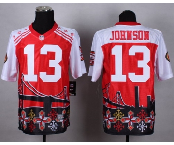 Nike San Francisco 49ers #13 Steve Johnson 2015 Noble Fashion Elite Jersey