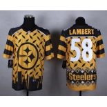 Nike Pittsburgh Steelers #58 Jack Lambert 2015 Noble Fashion Elite Jersey