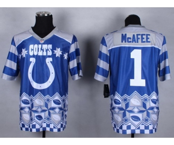 Nike Indianapolis Colts #1 Pat McAfee 2015 Noble Fashion Elite Jersey