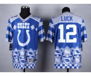 Nike Indianapolis Colts #12 Andrew Luck 2015 Noble Fashion Elite Jersey