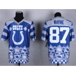 Nike Indianapolis Colts #87 Reggie Wayne 2015 Noble Fashion Elite Jersey