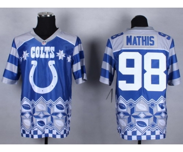 Nike Indianapolis Colts #98 Robert Mathis 2015 Noble Fashion Elite Jersey