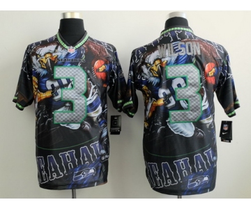 Nike Seattle Seahawks #3 Russell Wilson 2014 Fanatic Fashion Elite Jersey