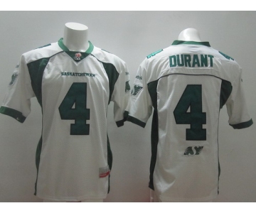 CFL Saskatchewan Roughriders #4 Darian Durant 2014 White Jersey