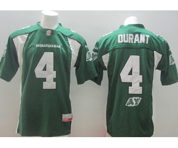 CFL Saskatchewan Roughriders #4 Darian Durant Green Jersey