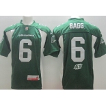 CFL Saskatchewan Roughriders #6 Rob Bagg Green Jersey