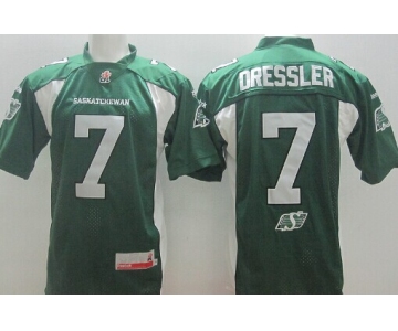 CFL Saskatchewan Roughriders #7 Weston Dressler Green Jersey