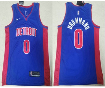 Men's Detroit Pistons #0 Andre Drummond Blue 2019 Nike Swingman Stitched NBA Jersey