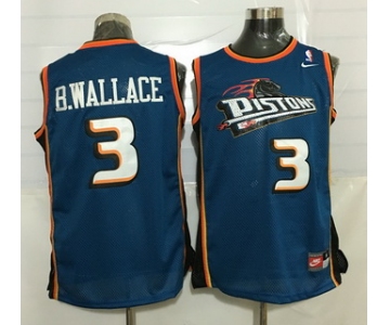 Men's Detroit Pistons #3 Ben Wallace Teal Green Soul Swingman Jersey