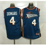 Men's Detroit Pistons #4 Joe Dumars Teal Blue Hardwood Classics Soul Swingman Throwback Jersey
