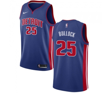 Nike Pistons #25 Reggie Bullock Blue NBA Swingman Icon Edition Jersey