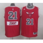 Chicago Bulls #21 Jimmy Butler Revolution 30 Swingman 2014 Christmas Day Red Jersey