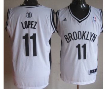 Brooklyn Nets #11 Brook Lopez Revolution 30 Swingman White Jersey