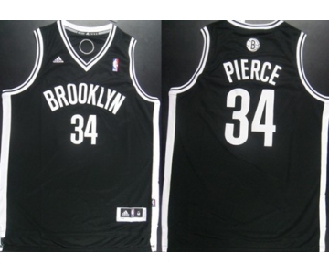 Brooklyn Nets #34 Paul Pierce Revolution 30 Swingman Black Jersey