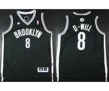 Brooklyn Nets #8 D-Will Black Nickname Revolution 30 Swingman Black Jersey