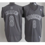 Brooklyn Nets #8 Deron Williams Revolution 30 Swingman Gray Big Color Jersey