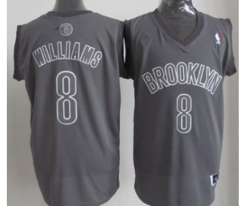 Brooklyn Nets #8 Deron Williams Revolution 30 Swingman Gray Big Color Jersey