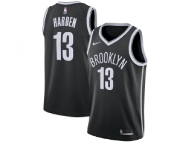 Men Nike Brooklyn Nets 13 James Harden Black NBA Swingman Icon Edition Jersey