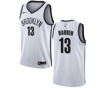 Men Nike Brooklyn Nets 13 James Harden White NBA Swingman Association Edition Jersey
