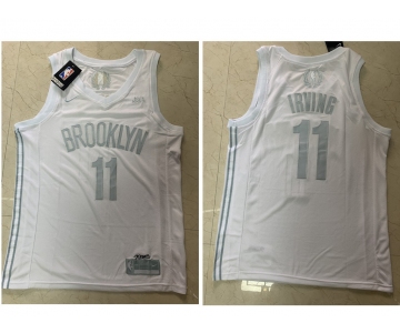 Men's Brooklyn Nets #11 Kyrie Irving White 2020 MVP Nike Swingman Stitched NBA Jersey