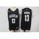 Men's Brooklyn Nets #13 James Harden Black 75th Anniversary Diamond 2021 Stitched Jersey