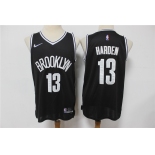 Men's Brooklyn Nets #13 James Harden Black 75th Anniversary Diamond 2021 Stitched Jersey