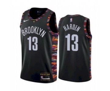 Men's Brooklyn Nets #13 James Harden Black Nike 2020 New Season Swingman City Edition Jersey