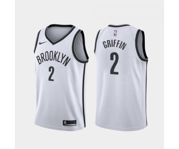 Men's Brooklyn Nets #2 Blake Griffin 2021 Association White Jersey
