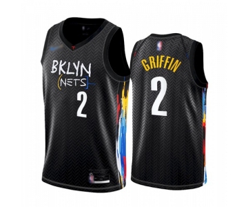 Men's Brooklyn Nets #2 Blake Griffin Black Edition 2021 New City Edition Jersey