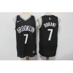 Men's Brooklyn Nets #7 Kevin Durant Black 75th Anniversary Diamond 2021 Stitched Jersey