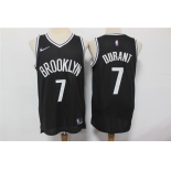 Men's Brooklyn Nets #7 Kevin Durant Black 75th Anniversary Diamond 2021 Stitched Jersey