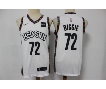 Men's Brooklyn Nets #72 Biggie White 2020 City Edition Nike Swingman Jersey