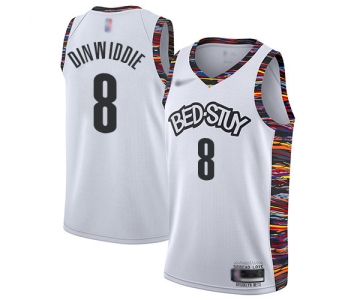 Men's Brooklyn Nets #8 Spencer Dinwiddie White Basketball 2019-20 City Edition Jersey