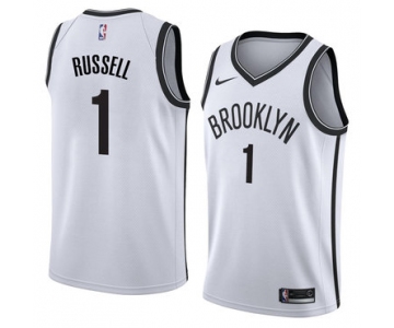 NBA Brooklyn Nets #1 Dangelo Russell Jersey 2017-18 New Season White Jerseys