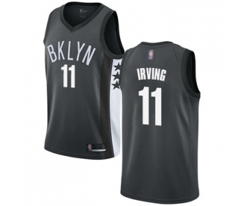 Nets #11 Kyrie Irving Gray Basketball Swingman Statement Edition Jersey